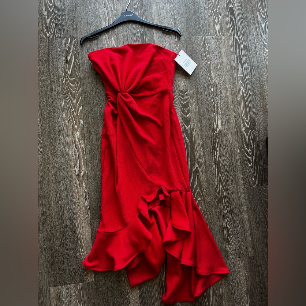 Hello molly red wedding guest dress